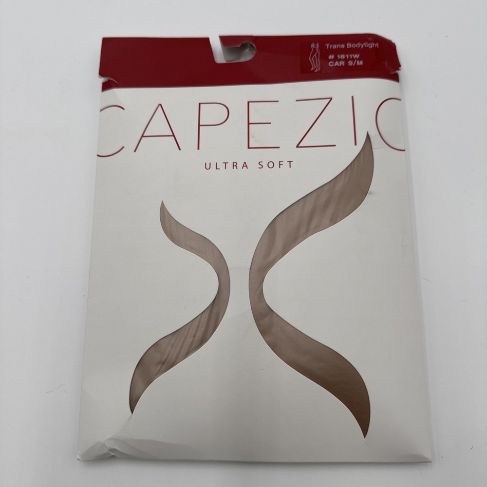Capezio Trans Body Tight - 1811W Size S/M Ultra Soft Clear Straps Carmel